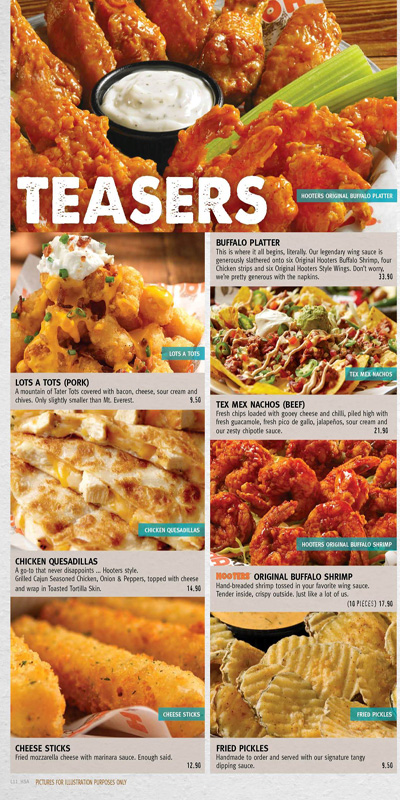 Hooters Main Menu
